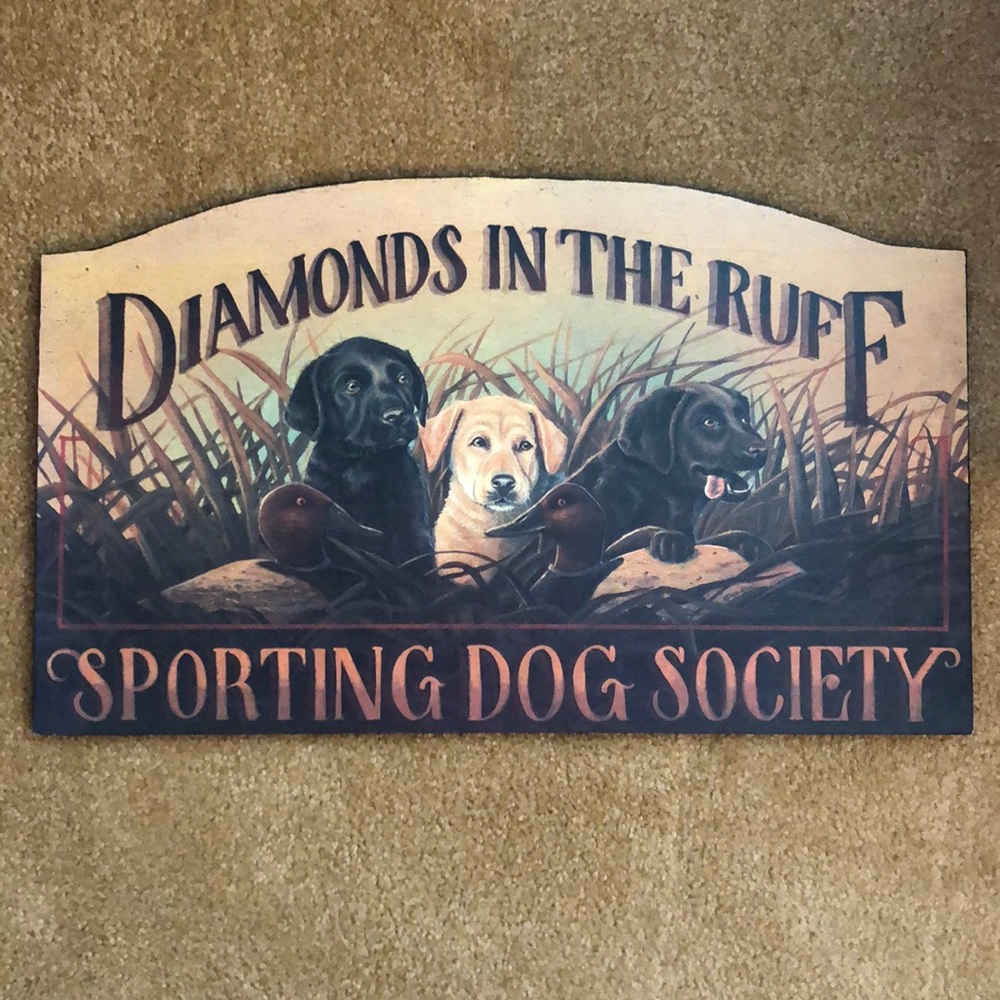 Yellow Chocolate Black Lab Wood Wall Art